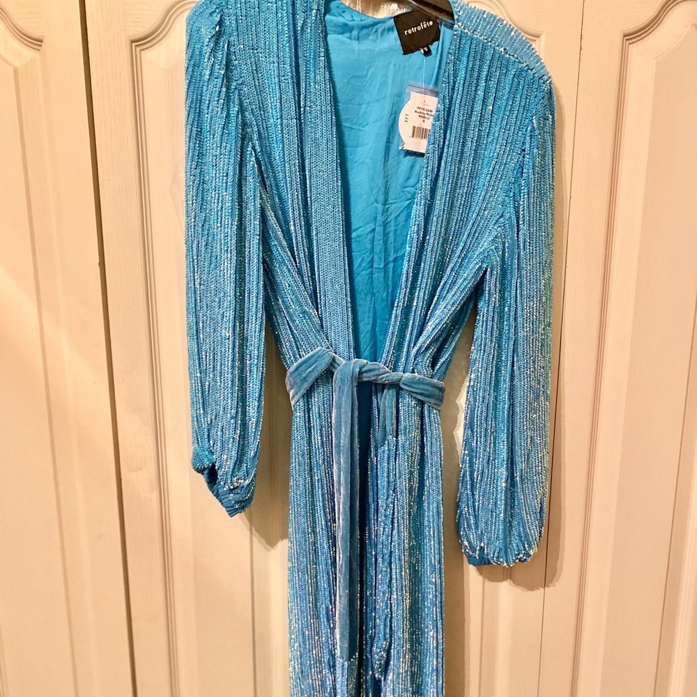 * SOLD * Retrofete blue sequin dress - Picture 8 of 8